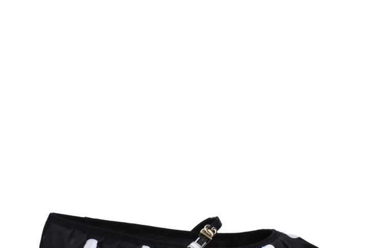 Black Fabric Ballet Flats