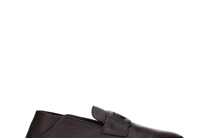 Brown Leather Slip-On Loafers