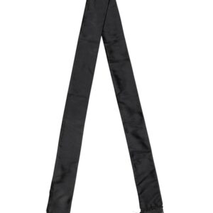 Black Silk Fringes Neck Wrap Foulard Scarf