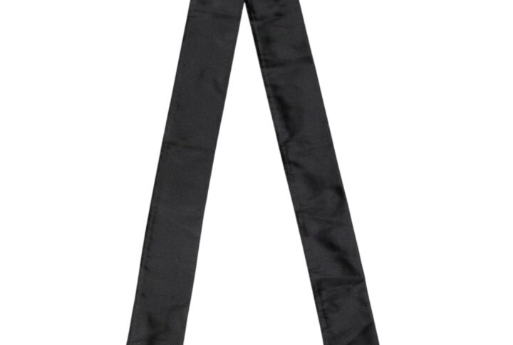 Black Silk Fringes Neck Wrap Foulard Scarf