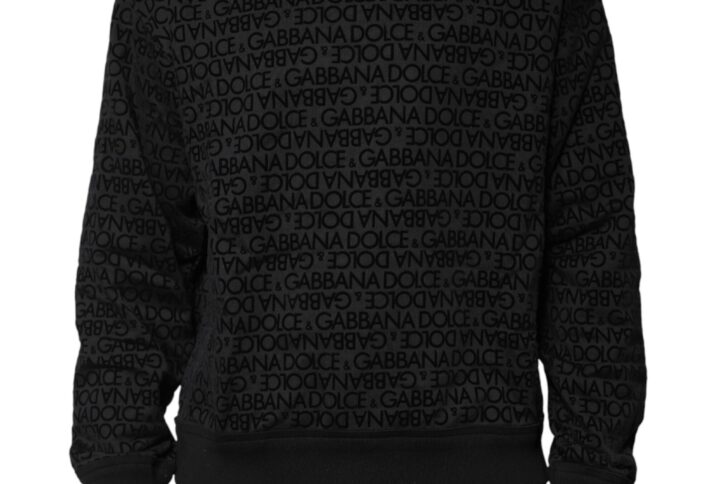 Black Monogram Crew Neck Sweatshirt Sweater