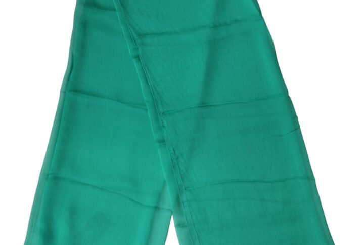 Green Stole Silk Neck Wrap Shawl Scarf