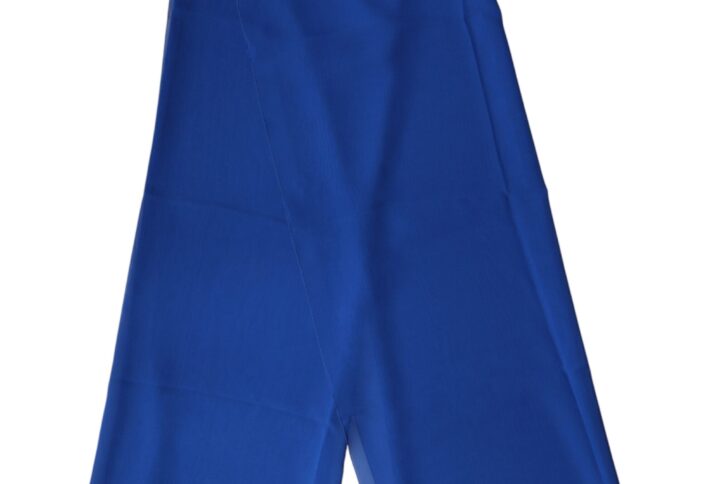 Blue Silk Stole Neck Wrap Shawl Men Scarf