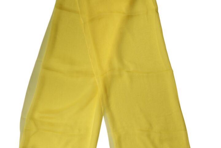 Yellow Silk Stole Neck Wrap Shawl Men 200cm x 130cm Scarf | Jag Couture London – New York