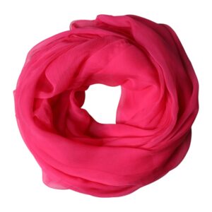 Pink Silk Stole Neck Wrap Shawl Men 174cm x 128.5cm Scarf
