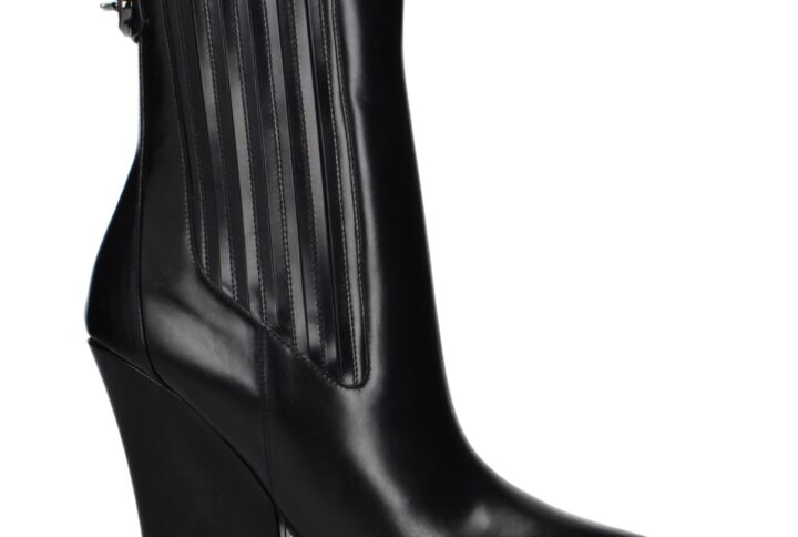 Black Leather Ankle Boots