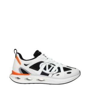 White Fabric Athletic Sneakers