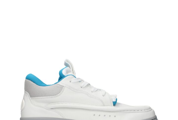 White Leather Low Top Sneakers