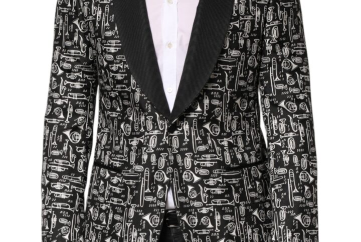 Black Jazz Club Silk Single Breasted Blazer