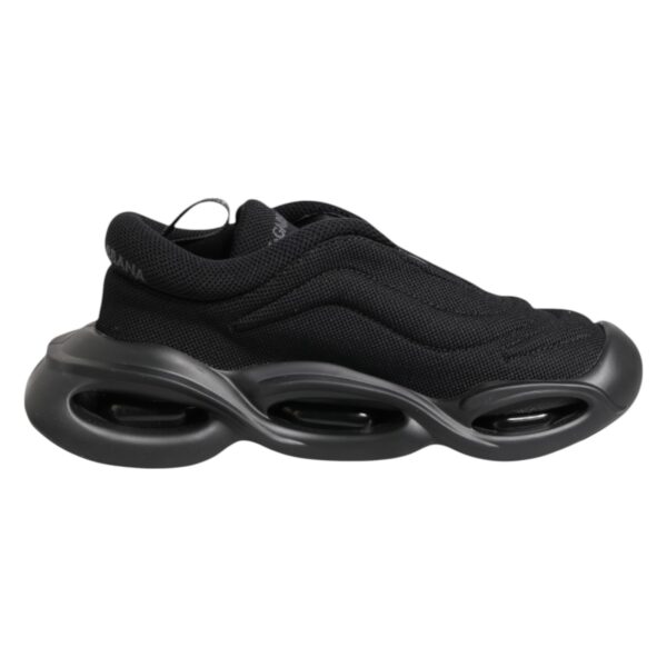 Black Slip On Low Top Wave Sneakers Shoes
