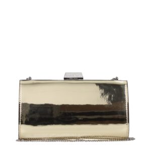 Gold Leather Clutch Bag