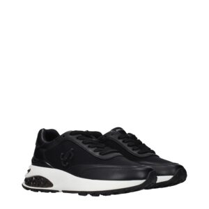 Black Fabric Athletic Sneakers