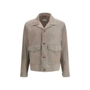 Bicolor Calf Leather Bos Taurus Leather Jacket
