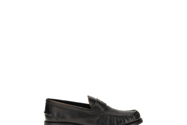 Black Calf Leather Bos Taurus Slip-On Loafers | Jag Couture London – New York