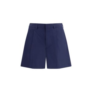 Blue Cotton Bermuda Shorts