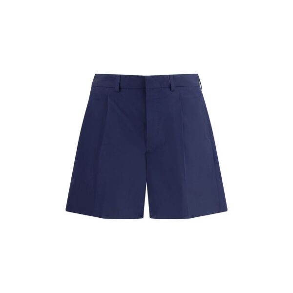 Blue Cotton Bermuda Shorts