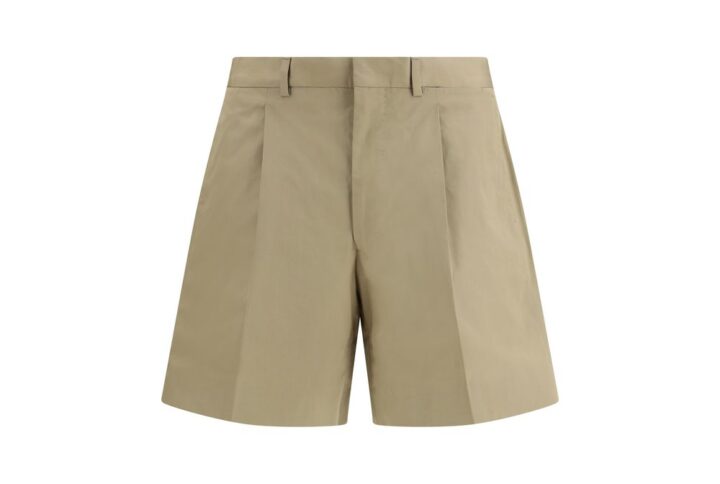 Beige Cotton Bermuda Shorts | Jag Couture London – New York