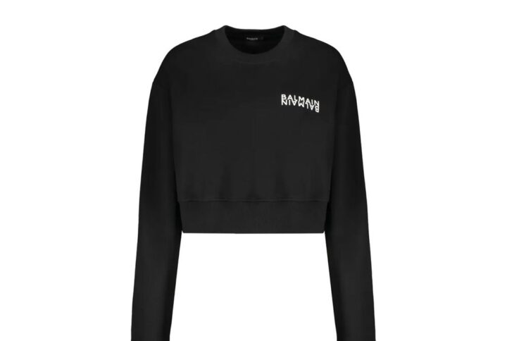 Black Cotton Sweatshirt | Jag Couture London – New York