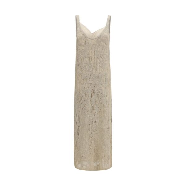 Beige Linen Casual Dress