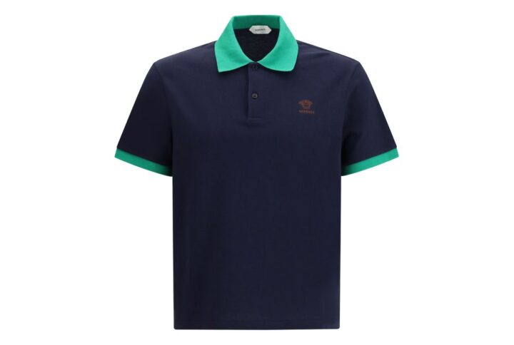 Blue Cotton Polo Shirt | Jag Couture London – New York