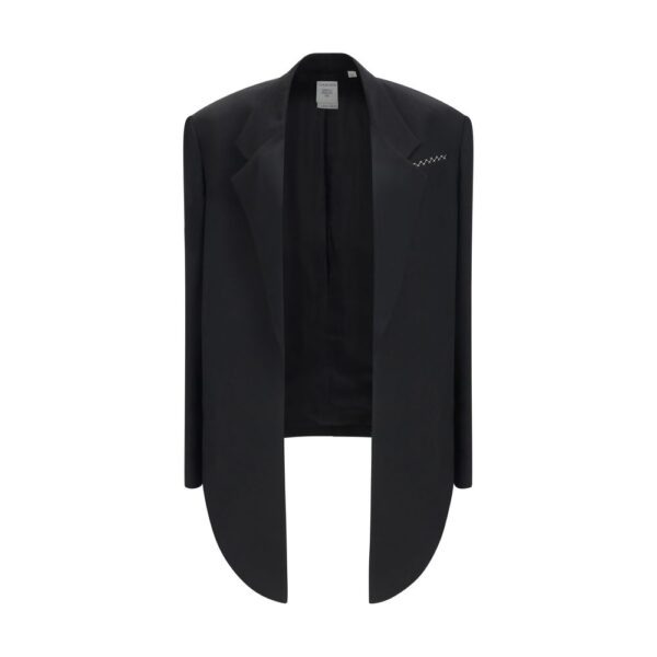 Black Viscose Full-Length Jacket