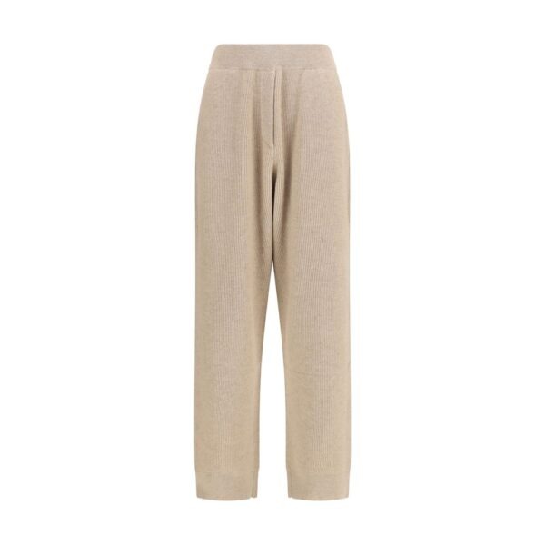 Beige Cashmere Casual Pants