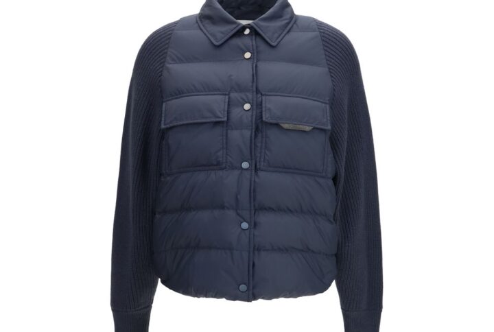 Blue Polyester Jacket | Jag Couture London – New York