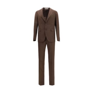 Brown Wool Oves Aries Two-Piece Suit