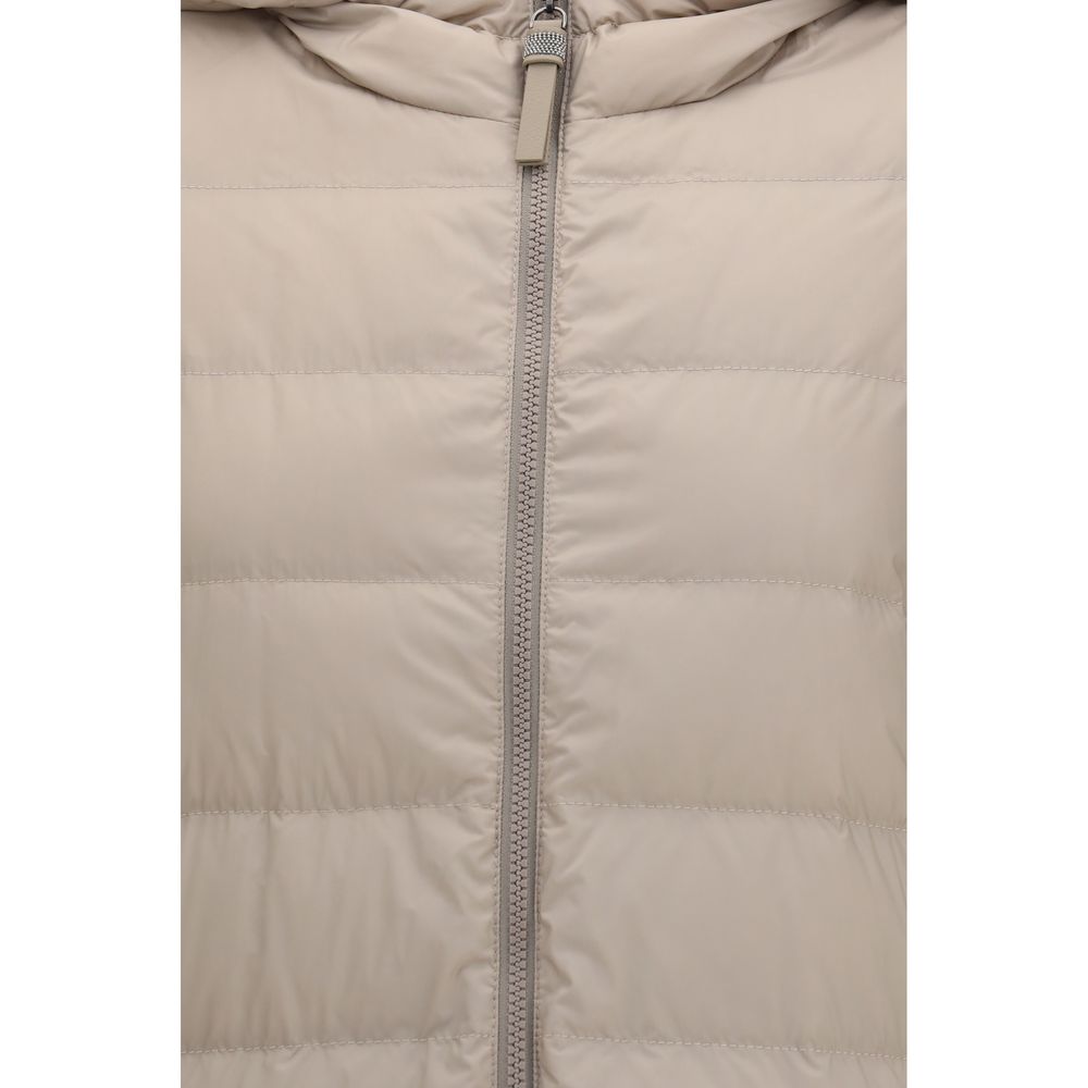 Gray Polyester Full Length Jacket