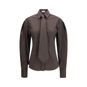 Brown Cotton Dress Shirt | Jag Couture London – New York