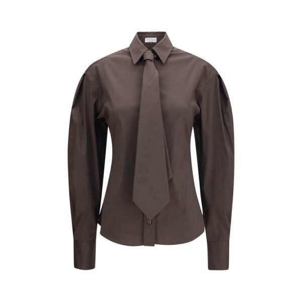 Brown Cotton Dress Shirt