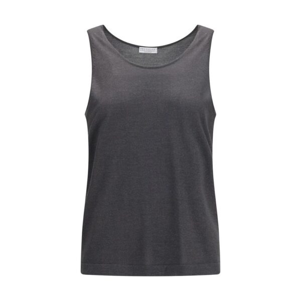 Gray Cashmere Tank Tops