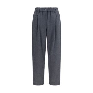 Gray Wool Oves Aries Casual Pants