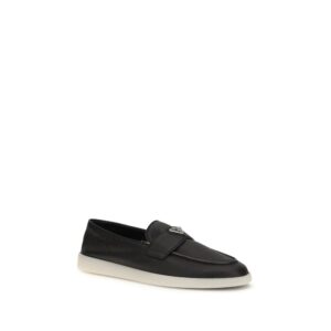 Black Calf Leather Bos Taurus Slip On Loafers