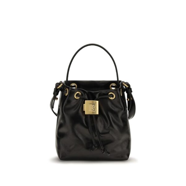 Black Calf Leather Bos Taurus Backet Bag