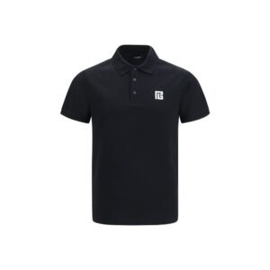 Black Cotton Polo Shirt
