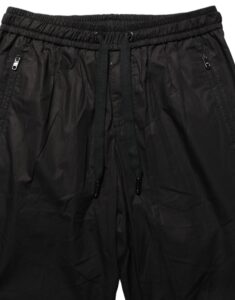 Black Cotton Mid Waist Jogger Sweatpants Pants