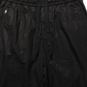 Black Cotton Mid Waist Jogger Sweatpants Pants | Jag Couture London – New York