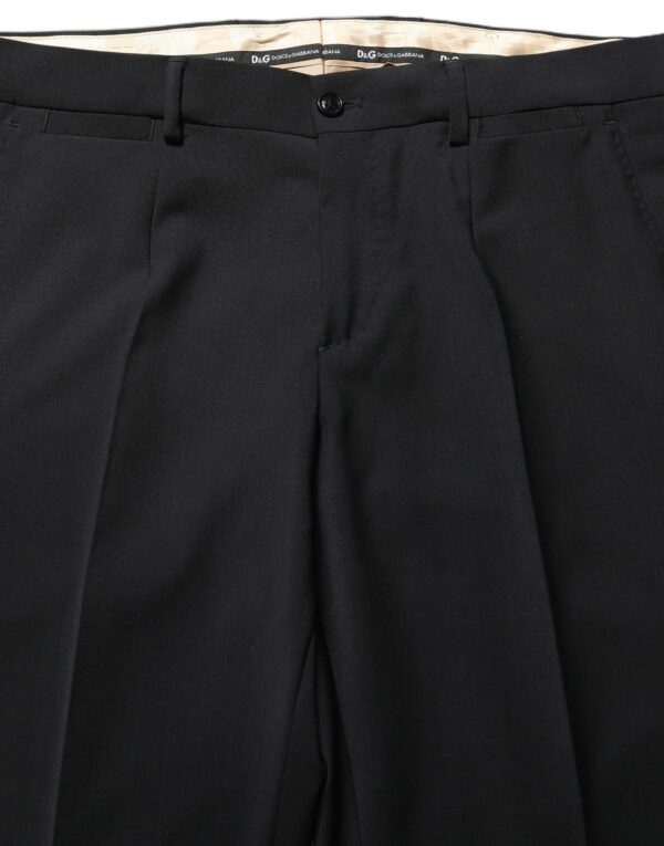 Black Wool Slim Fit Formal 2 Piece Men Suit