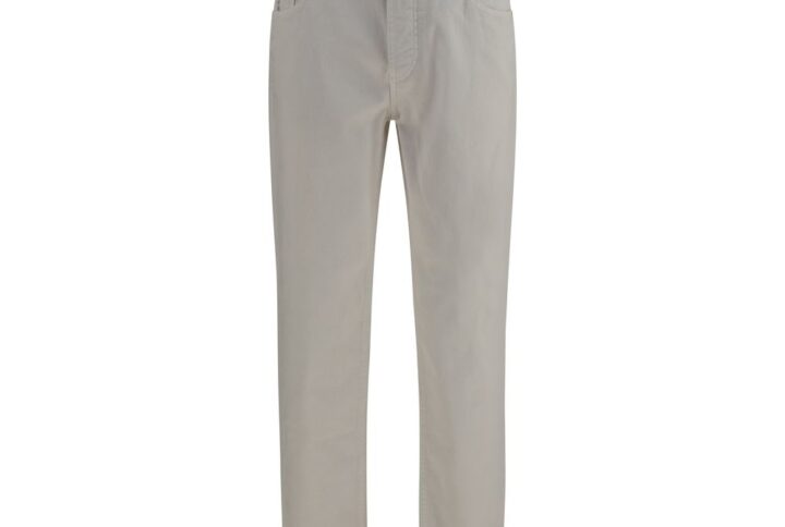 White Cotton Straight-Leg Jeans | Jag Couture London – New York