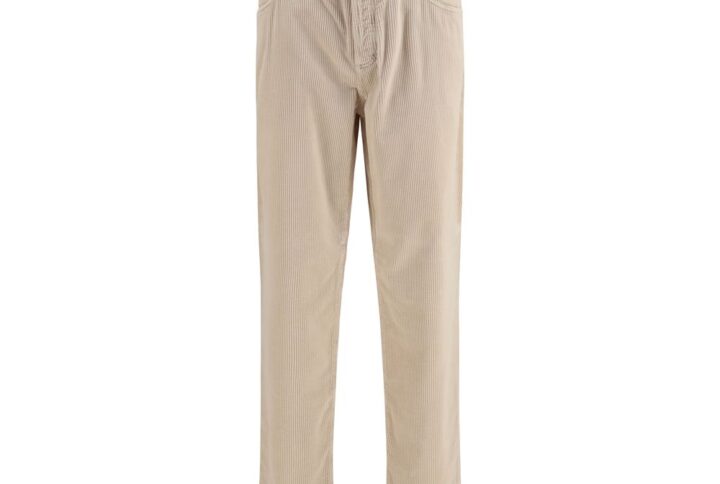 Beige Cotton Casual Pants | Jag Couture London – New York