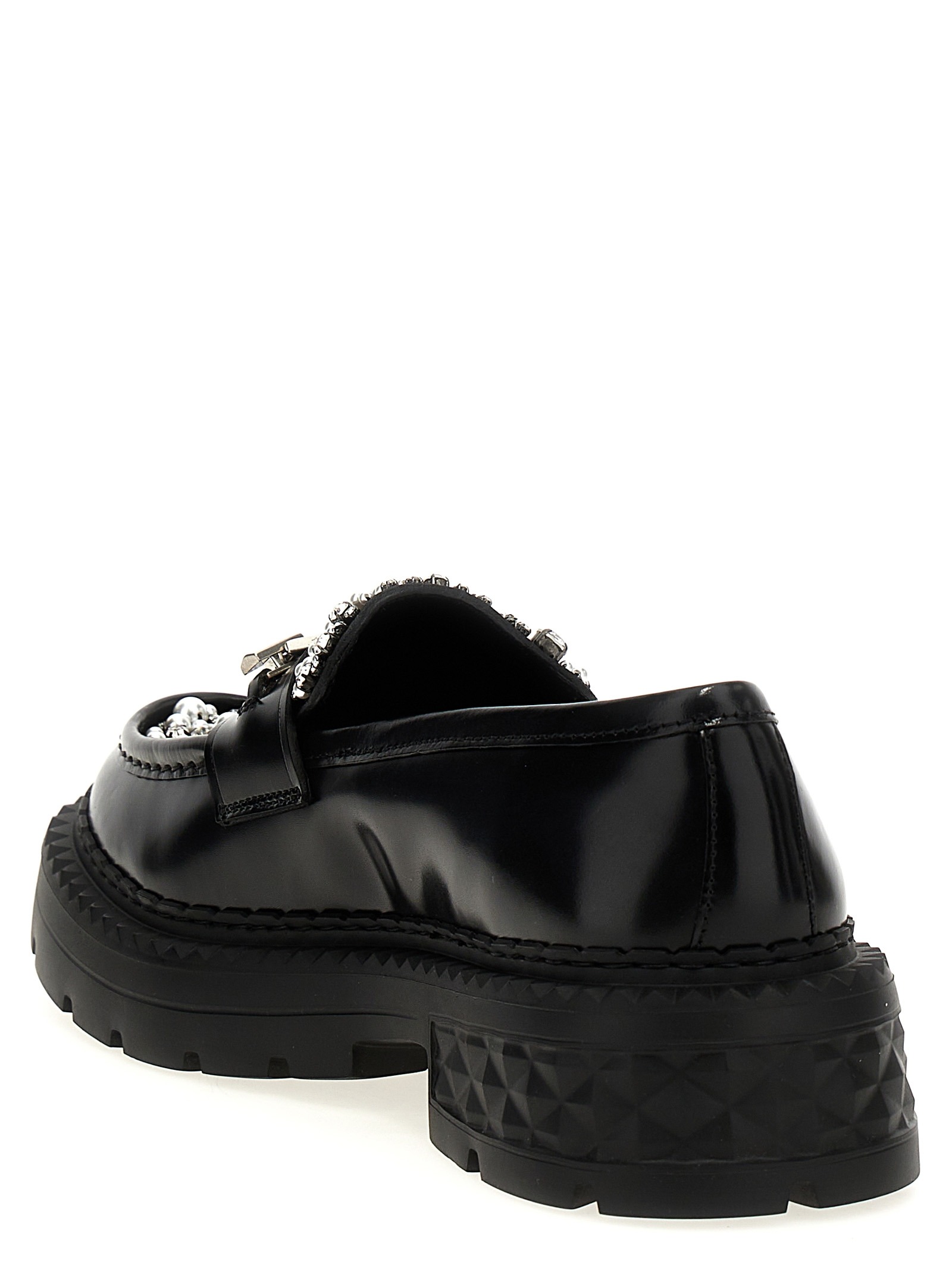 Black Calfskin Slip On Loafers