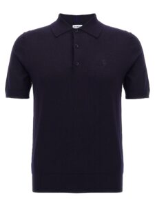 Blue Wool Polo Shirt