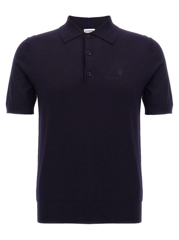 Blue Wool Polo Shirt