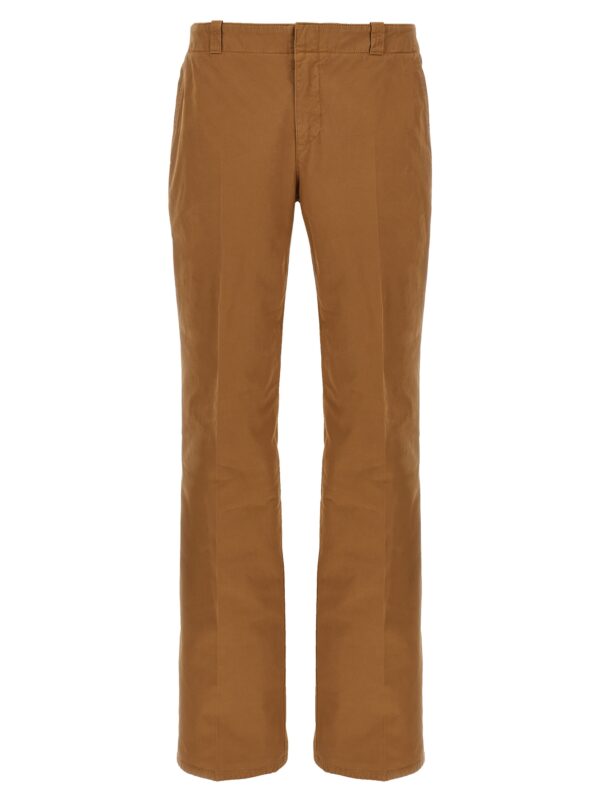 Brown Cotton Chino Pants