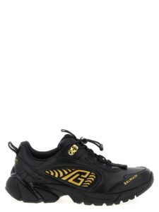 Black Nylon Athletic Sneakers
