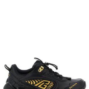 Black Nylon Athletic Sneakers