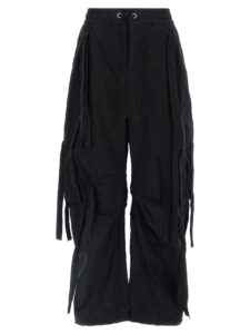 Black Cotton Cargo Pants