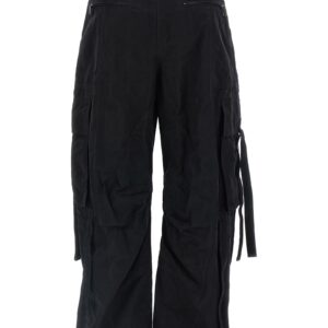 Black Cotton Cargo Pants