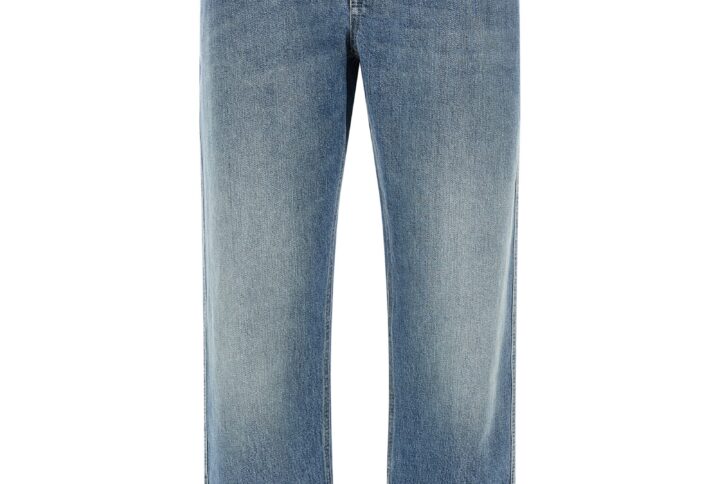 Blue Cotton Straight-Leg Jeans | Jag Couture London – New York
